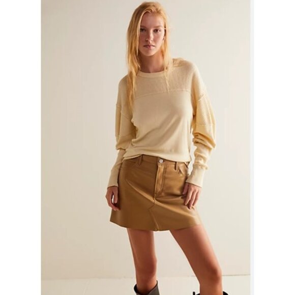 NWT-Free People Your Person Thermal-Washed Out-L - Picture 1 of 5